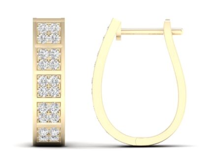 Gold earrings with a 0,50 ct diamond. Code: 58hm