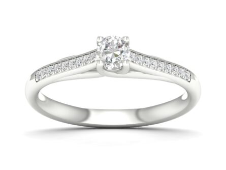 Kullast sõrmus teemantidega 0,27 ct. Kood: 63hkb