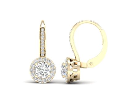 Kullast kõrvarõngad teemantidega 0,92 ct. Kood: 70hm
