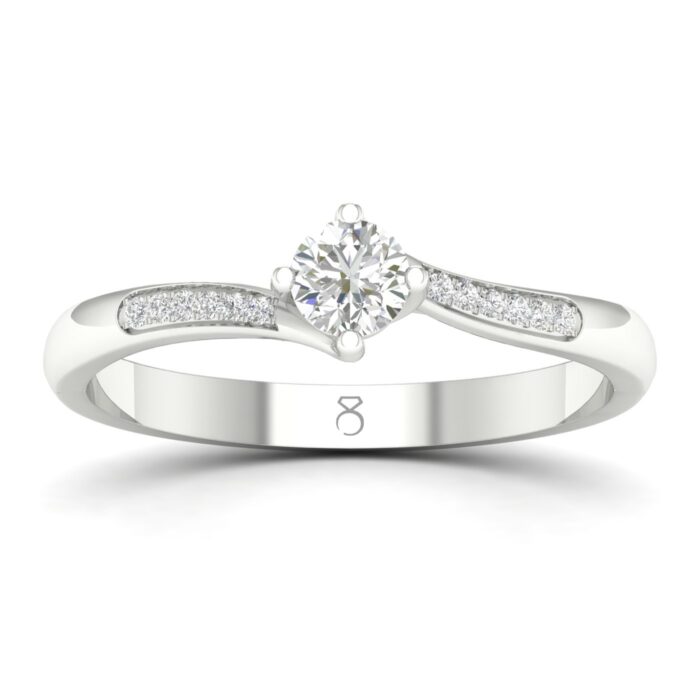 Kullast sõrmus teemantidega 0,23 ct. Kood: 65hkb,61hc