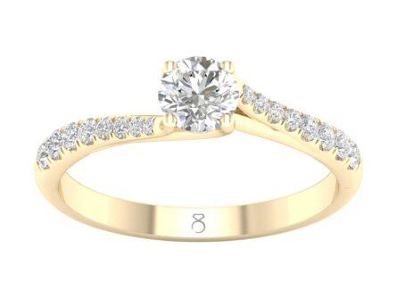 Kullast sõrmus teemantidega 0,50 ct. Kood: 58hkb,46hh