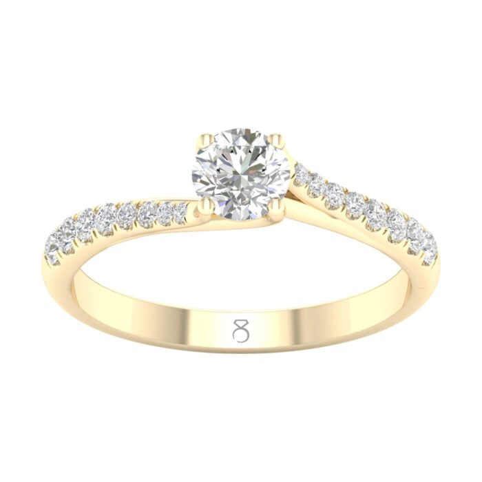 Kullast sõrmus teemantidega 0,50 ct. Kood: 58hkb,46hh