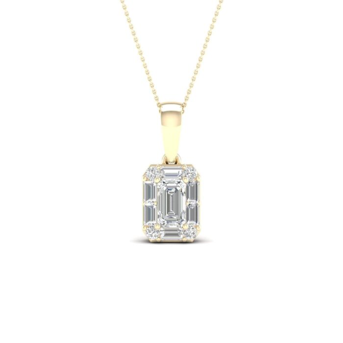 Kullast ripats teemantidega 0,12 ct. Kood: 112hm