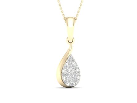 Kullast ripats teemantidega 0,08 ct. Kood: 191hkc