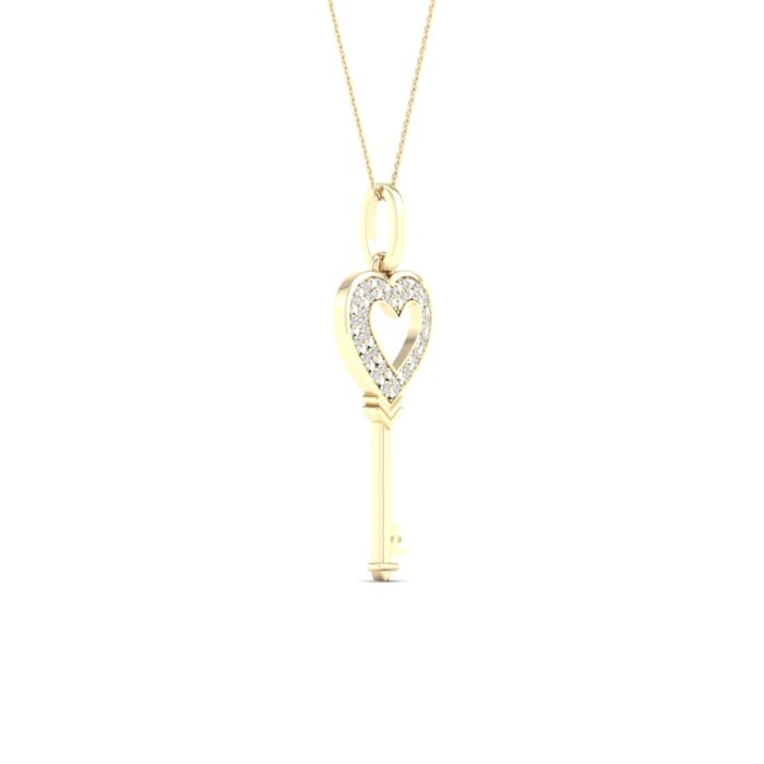 Kullast ripats teemantidega 0,08 ct. Kood: 123hka - Image 2