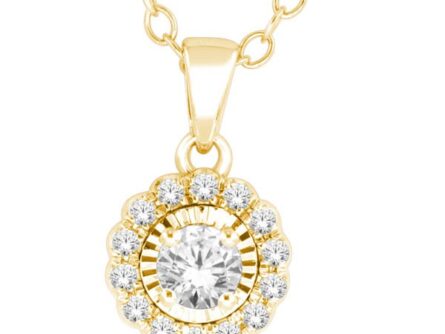Gold pendant with 0,25 ct diamonds. Code: 88hm