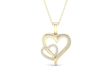 Kullast ripats teemantidega 0,12 ct. Kood: 210hkc