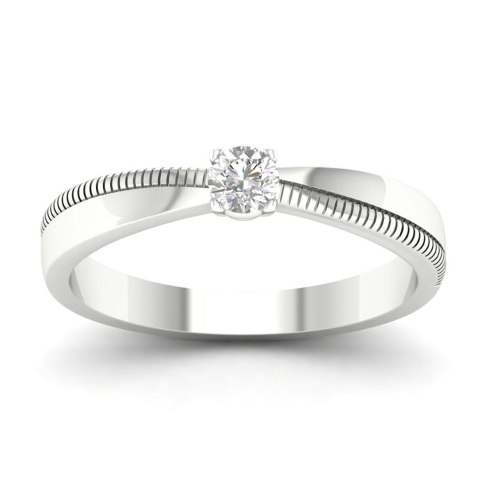 Kullast sõrmus teemantiga 0,25 ct. Kood: 81hb