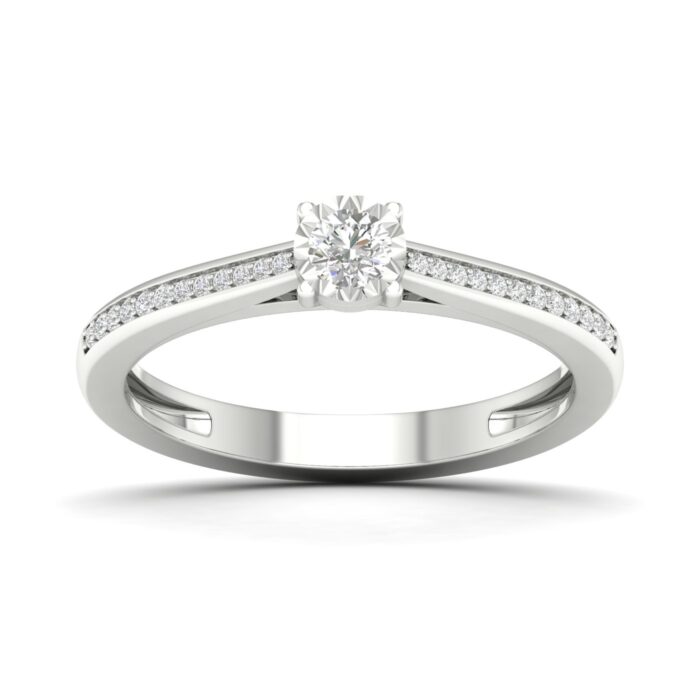 Kullast sõrmus teemantidega 0,17 ct. Kood: 43hkb,11hh
