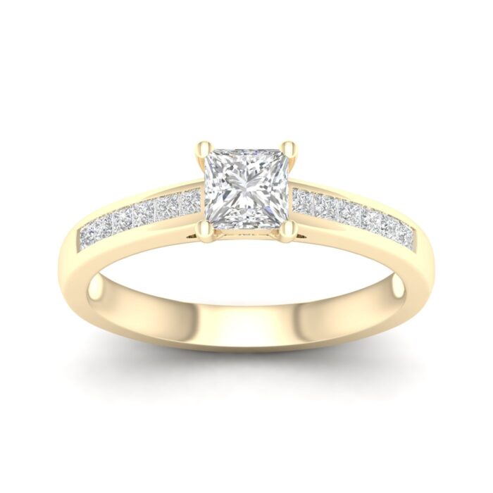 Kullast sõrmus teemantidega 0,75 ct. Kood: 38hkb,33hh
