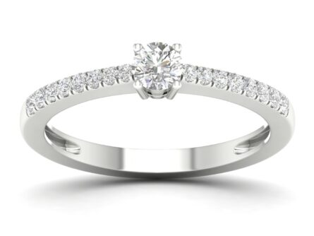 Kullast sõrmus teemantidega 0,27 ct. Kood: 10hkb,12hf,14hh