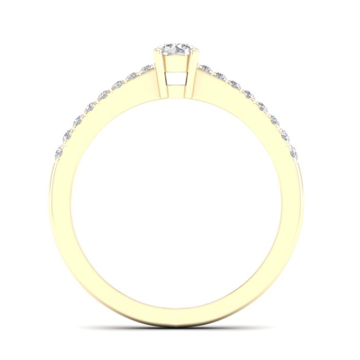 Kullast sõrmus teemantidega 0,27 ct. Kood: 45hkb,13hh - Image 2