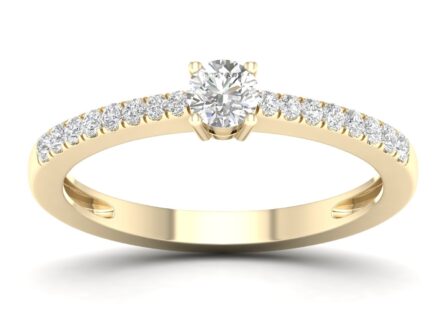 Kullast sõrmus teemantidega 0,27 ct. Kood: 45hkb,13hh