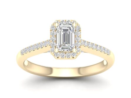Kullast sõrmus teemantidega 0,75 ct. Kood: 48hkb,130hm