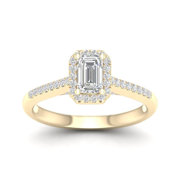 Kullast sõrmus teemantidega 0,75 ct. Kood: 48hkb,130hm