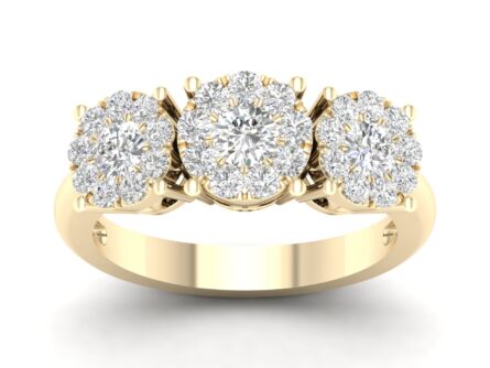 Kullast sõrmus teemantidega 0,89 ct. Kood: 26hkb