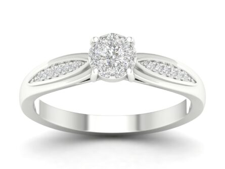Kullast sõrmus teemantidega 0,15 ct. Kood: 29hkb