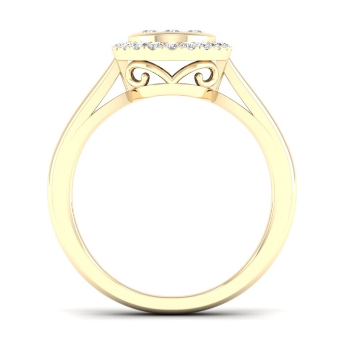 Kullast sõrmus teemantidega 0,25 ct. Kood: 54hh - Image 2