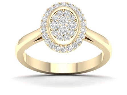Kullast sõrmus teemantidega 0,25 ct. Kood: 54hh