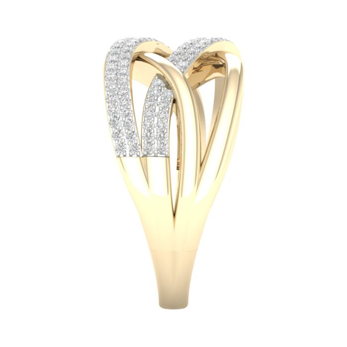 Kullast sõrmus teemantidega 0,33 ct. Kood: 4hkb, 58hh - Image 3