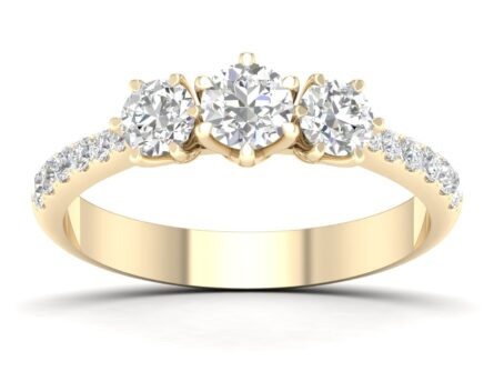 Kullast sõrmus teemantidega 0,40 ct. Kood: 16hkb,38hh,65hc