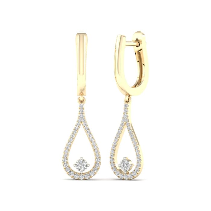 Kullast kõrvarõngad teemantidega 0,33 ct. Kood: 90hka - Image 4