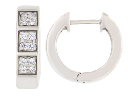 Kullast kõrvarõngad teemantidega 0,18 ct. Kood: 122ae