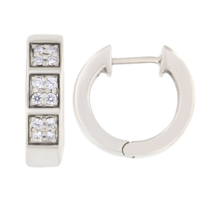 Kullast kõrvarõngad teemantidega 0,18 ct. Kood: 122ae