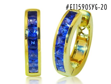 Gold earrings with sapphires Code: 34m