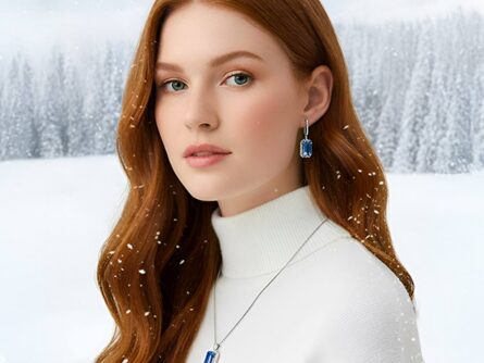 Kullast ripats ja kõrvarõngad topaasi ja teemanditega Komplekt: 221hka + 205hka