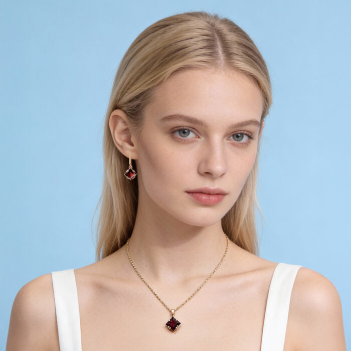 Kullast kõrvarõngad ja ripats granaadiga Komplekt: pn0151 + er0153-151