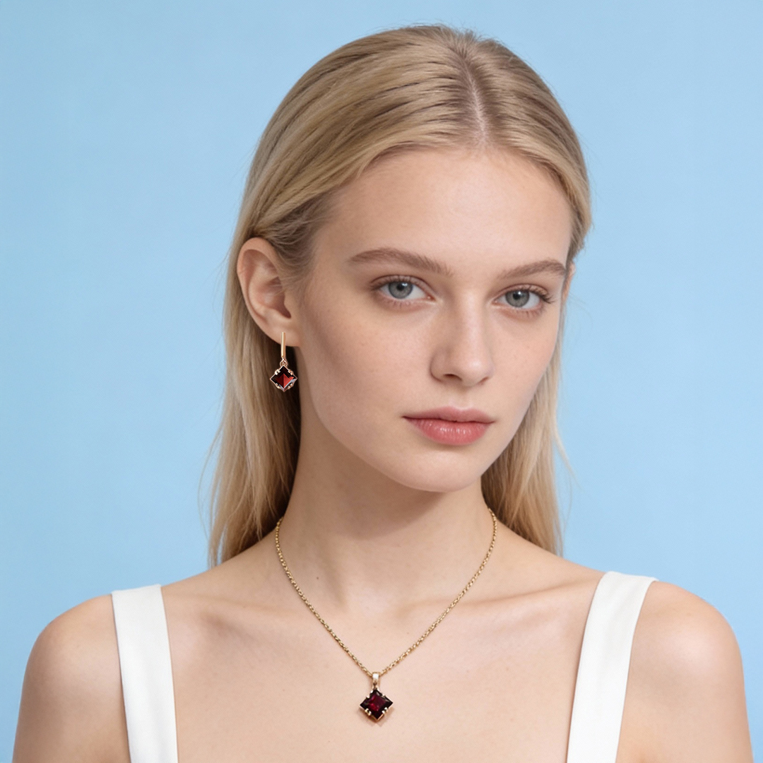 Kullast kõrvarõngad ja ripats granaadiga Komplekt: pn0151 + er0153-151