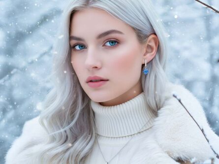 Kullast kõrvarõngad ja ripats topaasiga Komplekt: pn0151-v + er0153-151-v