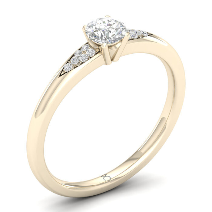 Kullast sõrmus teemantidega 0,23 ct. Kood: 64hkb - Image 2