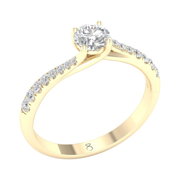 Kullast sõrmus teemantidega 0,50 ct. Kood: 58hkb,46hh - Image 4