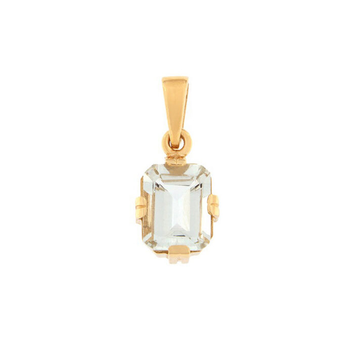 Kullast ripats akvamariiniga Kood: pn0122-6*8-aquamariin