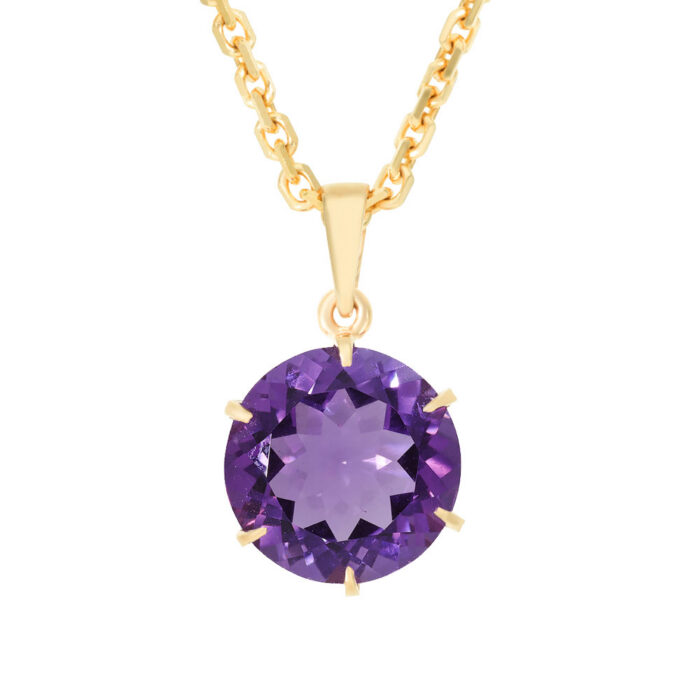 Kullast ripats ametüstiga Kood: pn0150-12-ametüst