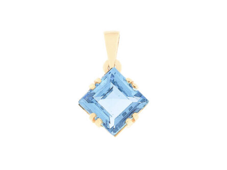 Kullast ripats topaasiga Kood: pn0151-swiss-blue-topaas