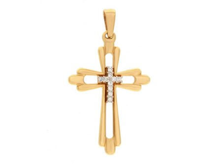 Kullast ripats teemantidega 0,16 ct. Kood: pn0306