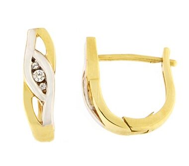 Gold earrings with cubic zirconia Code: 45pt-p667 (copy)