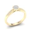 Kullast sõrmus teemantidega 0,15 ct. Kood: 257hkc