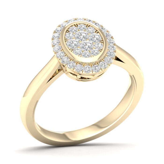 Kullast sõrmus teemantidega 0,25 ct. Kood: 54hh - Image 4