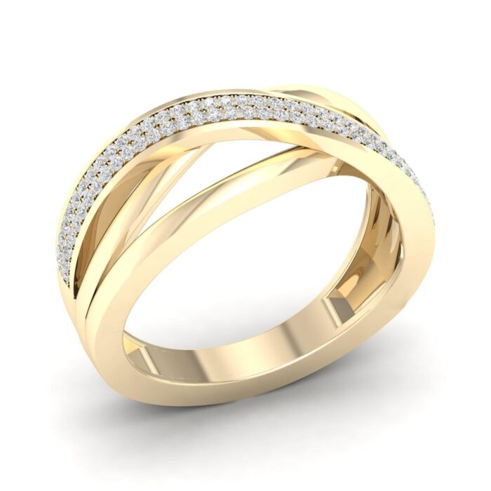 Kullast sõrmus teemantidega 0,17 ct. Kood: 6hkb, 2hf, 2hh - Image 2