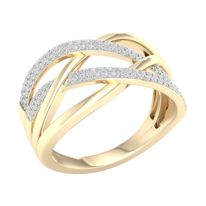 Kullast sõrmus teemantidega 0,33 ct. Kood: 4hkb, 58hh - Image 4