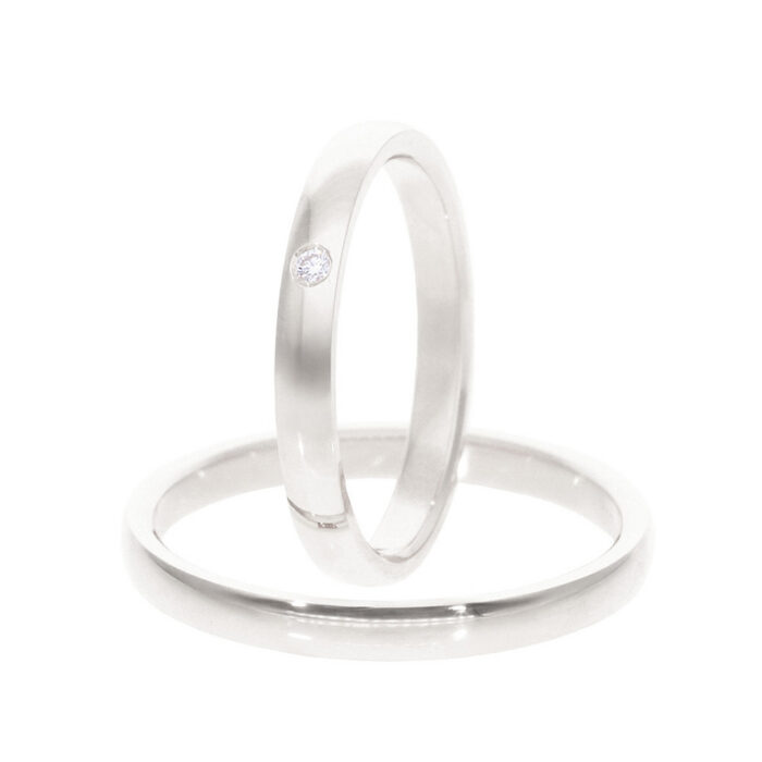 Kullast abielusõrmus teemantiga 0,02 ct. Kood: Rn0116-2,5-v-1k