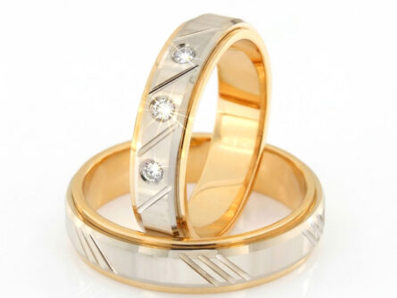 Kullast abielusõrmus teemantidega Kood: Rn0138-5d-pv-ak-3k