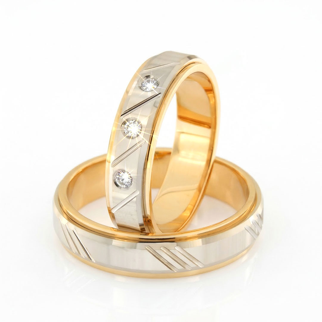 Kullast abielusõrmus teemantidega Kood: Rn0138-5d-pv-ak-3k