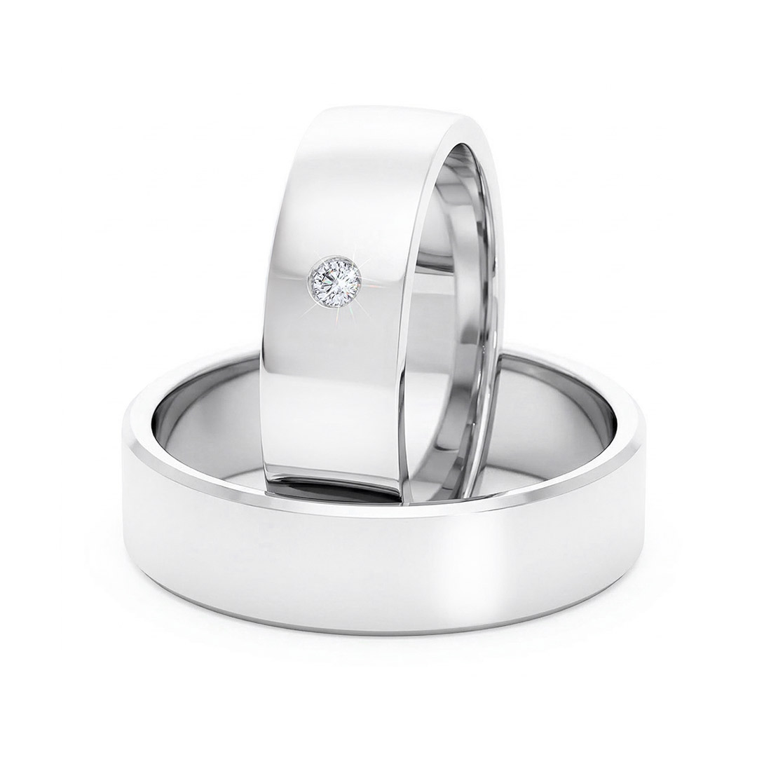 Kullast abielusõrmus teemantiga Kood: Rn0167-6-v-1k