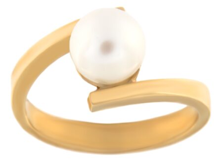 Gold ring with a pearl Code: rn0318-8
