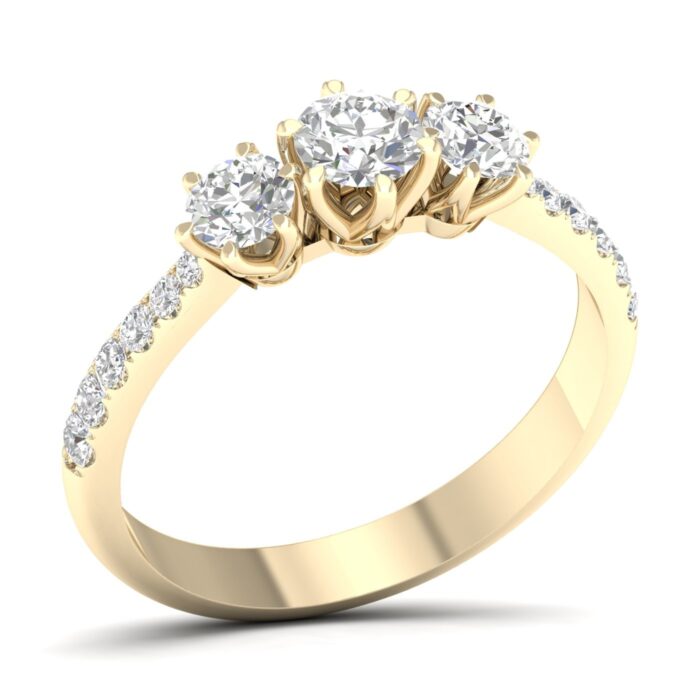 Kullast sõrmus teemantidega 0,40 ct. Kood: 16hkb,38hh,65hc - Image 4